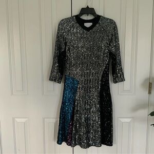 Koche Football Sequin Tee Shirt Dress size Small